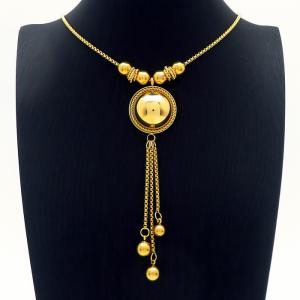 SS Gold-Plating Necklace - KN226889-CX