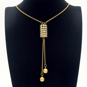 SS Gold-Plating Necklace - KN226891-CX