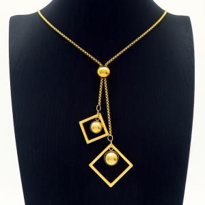SS Gold-Plating Necklace - KN226895-CX