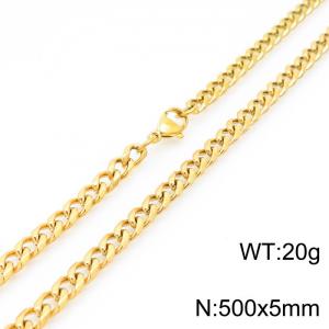 SS Gold-Plating Necklace - KN227252-Z