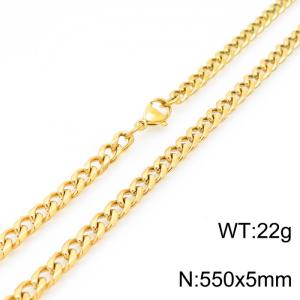 SS Gold-Plating Necklace - KN227253-Z
