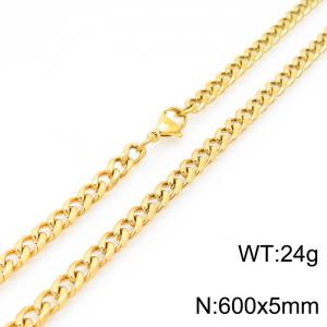 SS Gold-Plating Necklace - KN227254-Z