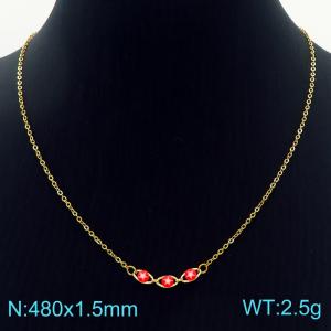 SS Gold-Plating Necklace - KN227330-Z