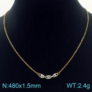 SS Gold-Plating Necklace - KN227331-Z