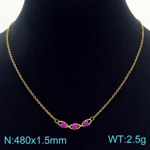 SS Gold-Plating Necklace - KN227332-Z