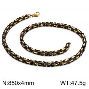 Stainless Steel Black-plating Necklace - KN227392-Z