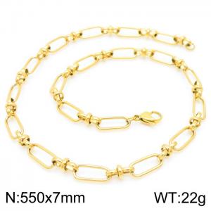 SS Gold-Plating Necklace - KN228492-Z