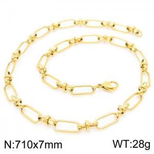 SS Gold-Plating Necklace - KN228495-Z