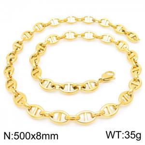 SS Gold-Plating Necklace - KN228512-Z
