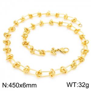 SS Gold-Plating Necklace - KN228594-Z