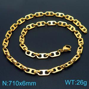 SS Gold-Plating Necklace - KN228697-Z