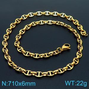 SS Gold-Plating Necklace - KN228711-Z