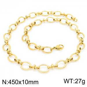 SS Gold-Plating Necklace - KN228741-Z