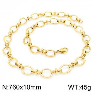 SS Gold-Plating Necklace - KN228747-Z