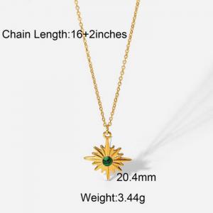 SS Gold-Plating Necklace - KN228981-WGJD