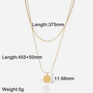 SS Gold-Plating Necklace - KN228995-WGJD