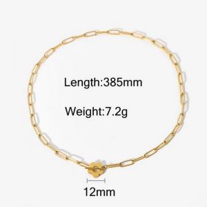SS Gold-Plating Necklace - KN229025-WGJD