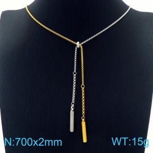 SS Gold-Plating Necklace - KN229221-Z