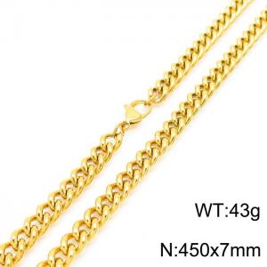 SS Gold-Plating Necklace - KN229222-Z