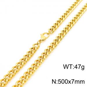 SS Gold-Plating Necklace - KN229223-Z