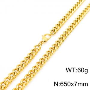 SS Gold-Plating Necklace - KN229226-Z