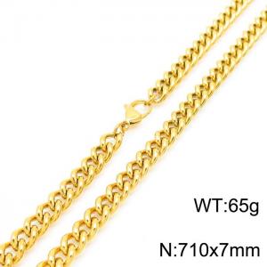 SS Gold-Plating Necklace - KN229227-Z