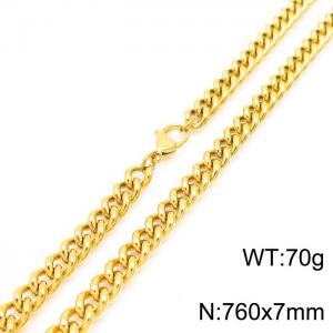 SS Gold-Plating Necklace - KN229228-Z