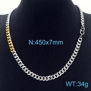 SS Gold-Plating Necklace - KN229575-Z