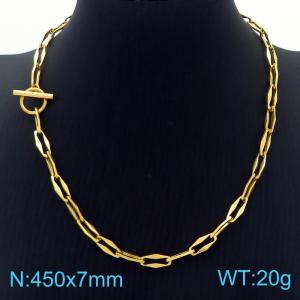 SS Gold-Plating Necklace - KN229582-Z