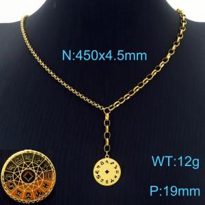 SS Gold-Plating Necklace - KN229592-Z