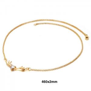 SS Gold-Plating Necklace - KN230014-Z