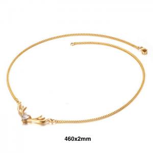 SS Gold-Plating Necklace - KN230019-Z