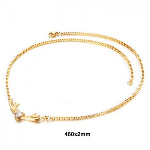 SS Gold-Plating Necklace - KN230020-Z