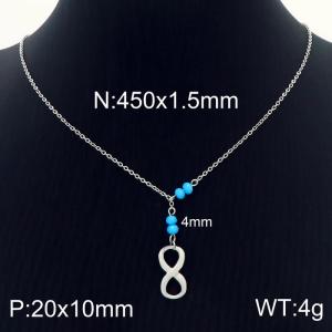 450mm Women's Stainless Steel 8-character Infinite Necklace - KN230086-Z