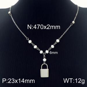 Fashion Jewelry Necklace Stainless Steel Lock Pendant Necklaces For Women - KN230095-Z