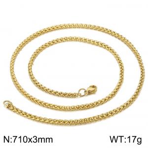 SS Gold-Plating Necklace - KN230160-Z