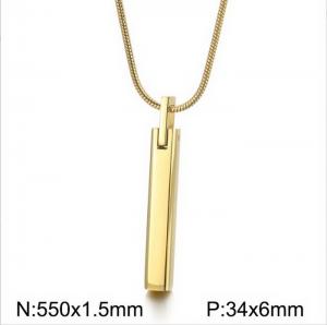 SS Gold-Plating Necklace - KN230189-K