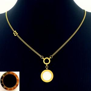 SS Gold-Plating Necklace - KN230329-CM