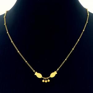 SS Gold-Plating Necklace - KN230330-CM