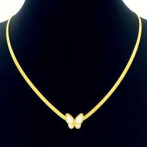 SS Gold-Plating Necklace - KN230335-CM