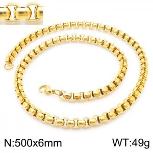 SS Gold-Plating Necklace - KN230439-Z