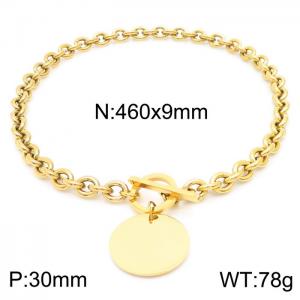 SS Gold-Plating Necklace - KN230715-Z