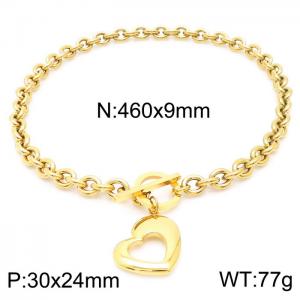 SS Gold-Plating Necklace - KN230717-Z