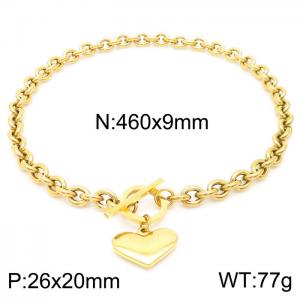 SS Gold-Plating Necklace - KN230721-Z