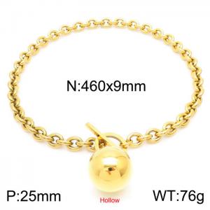 SS Gold-Plating Necklace - KN230723-Z