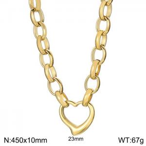 Love Necklace Women's Ins Fashion Net Red Small crowd Design Simple temperament Collar chain short - KN230900-Z