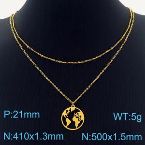 SS Gold-Plating Necklace - KN230915-Z