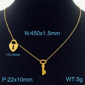 SS Gold-Plating Necklace - KN230917-Z