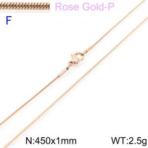 SS Rose Gold-Plating Necklace - KN231099-Z
