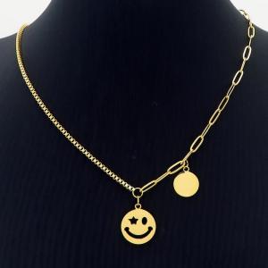 SS Gold-Plating Necklace - KN231154-CM